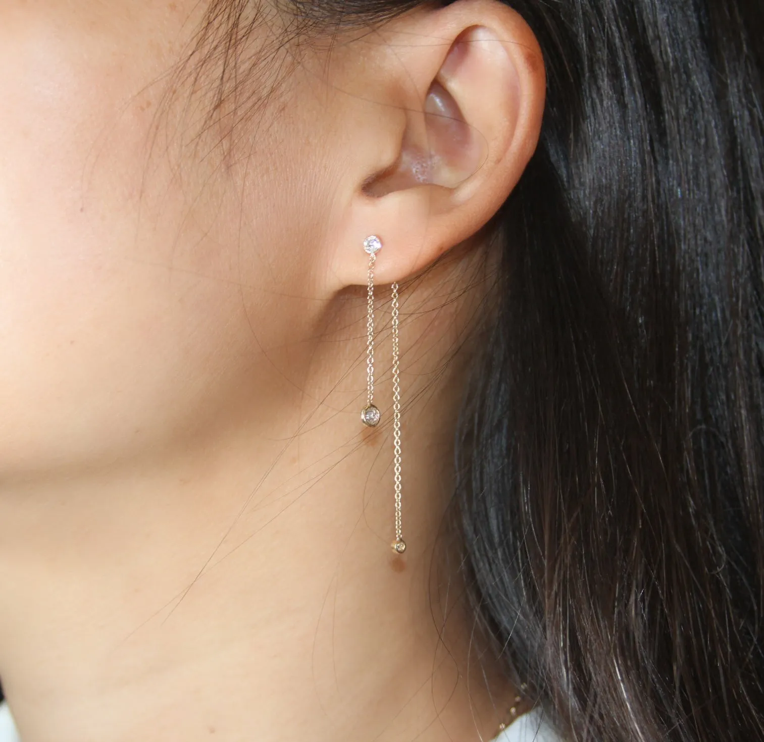 Front and Back Diamond Earrings