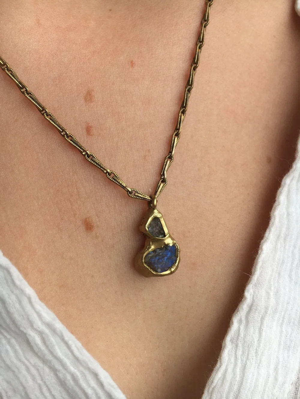 Frozen Fire Double Pendant