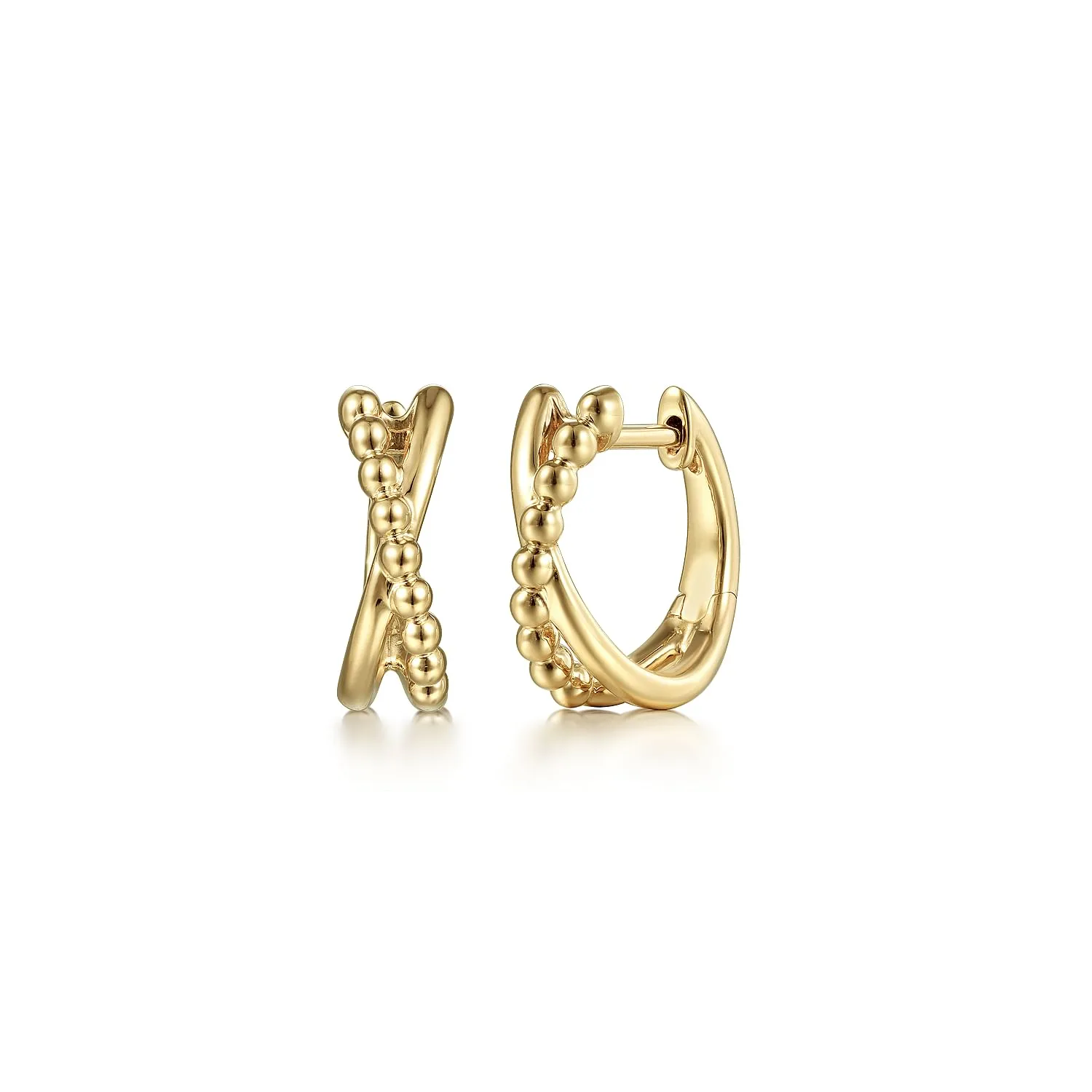 Gabriel & Co. Gold Twisted Huggie Earrings