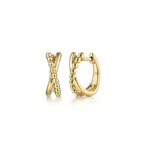 Gabriel & Co. Gold Twisted Huggie Earrings