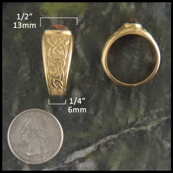Galoglach Ring with Gemstones in Gold