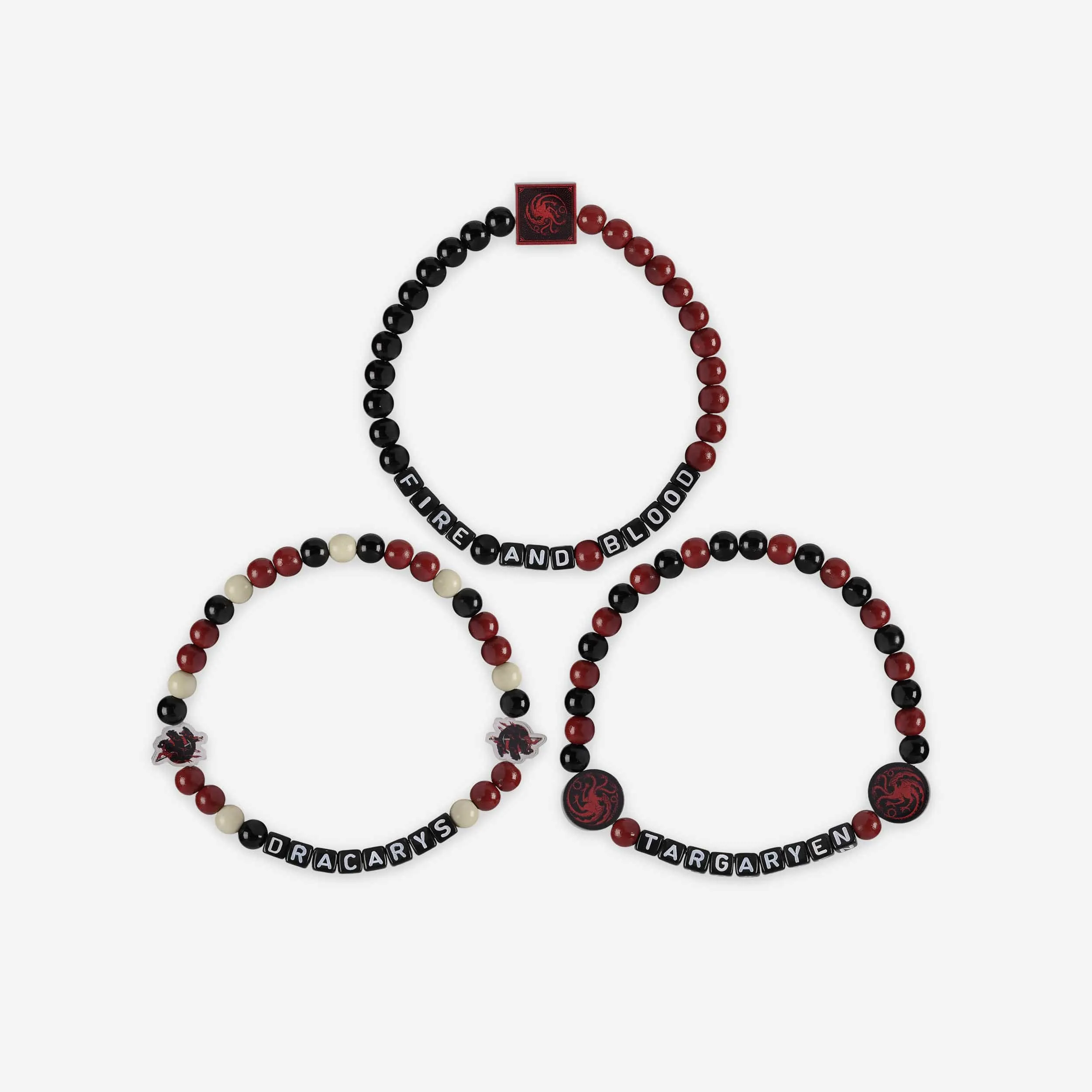 Game of Thrones™ House Targaryen 3 Pack Beaded Friendship Bracelet