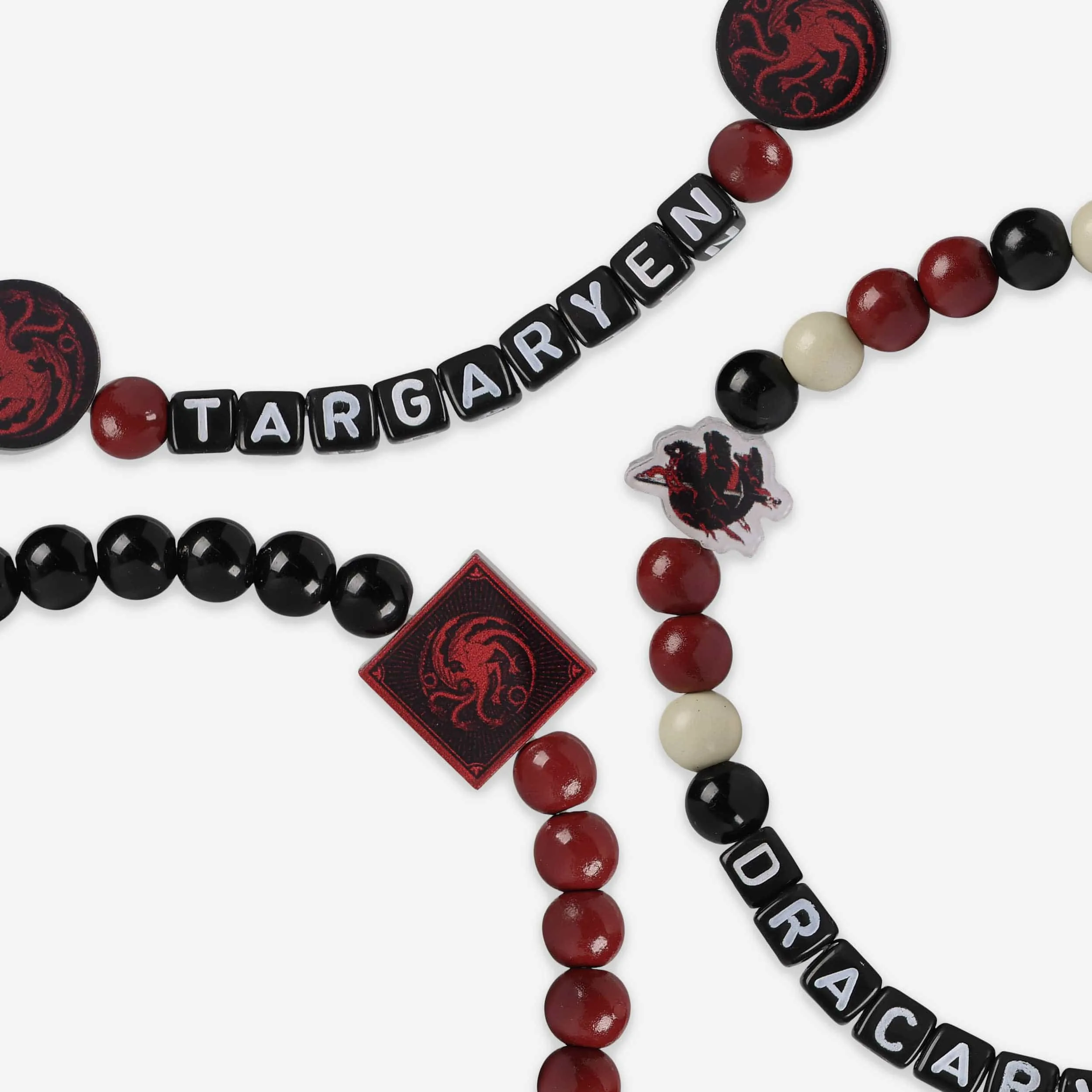 Game of Thrones™ House Targaryen 3 Pack Beaded Friendship Bracelet