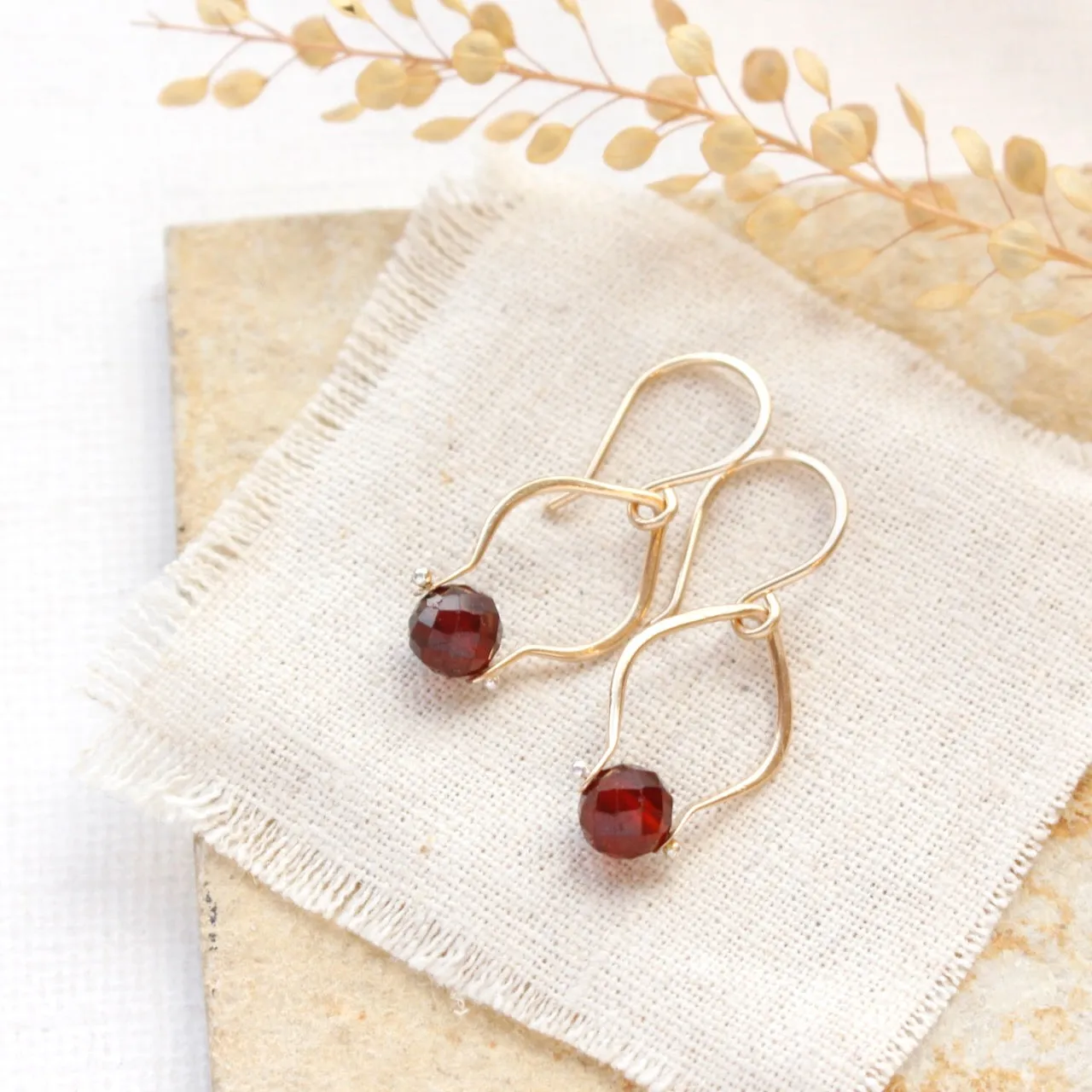 Garnet Delhi Earrings