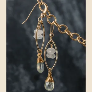 Gemstone Dangle Earrings