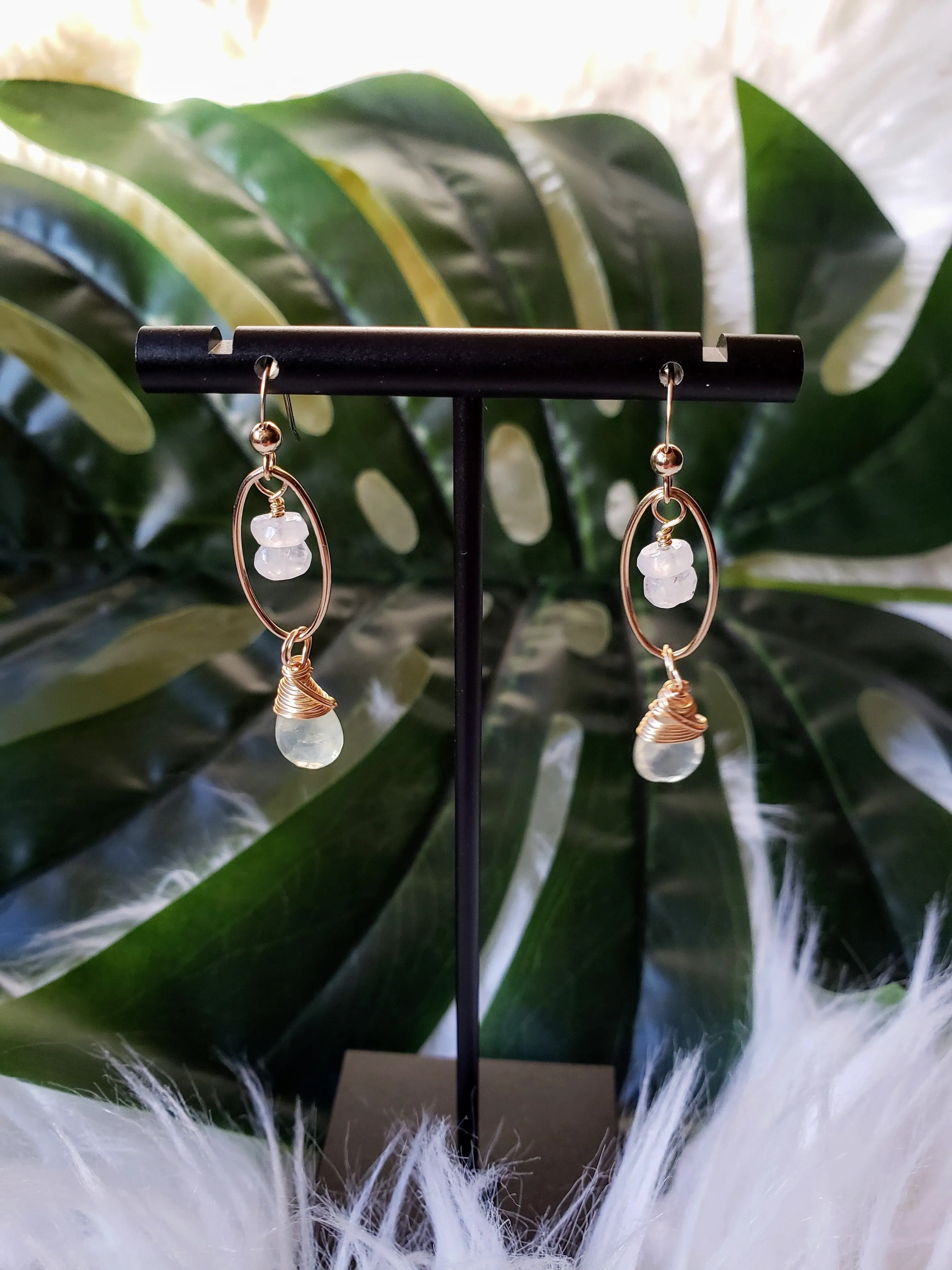 Gemstone Dangle Earrings