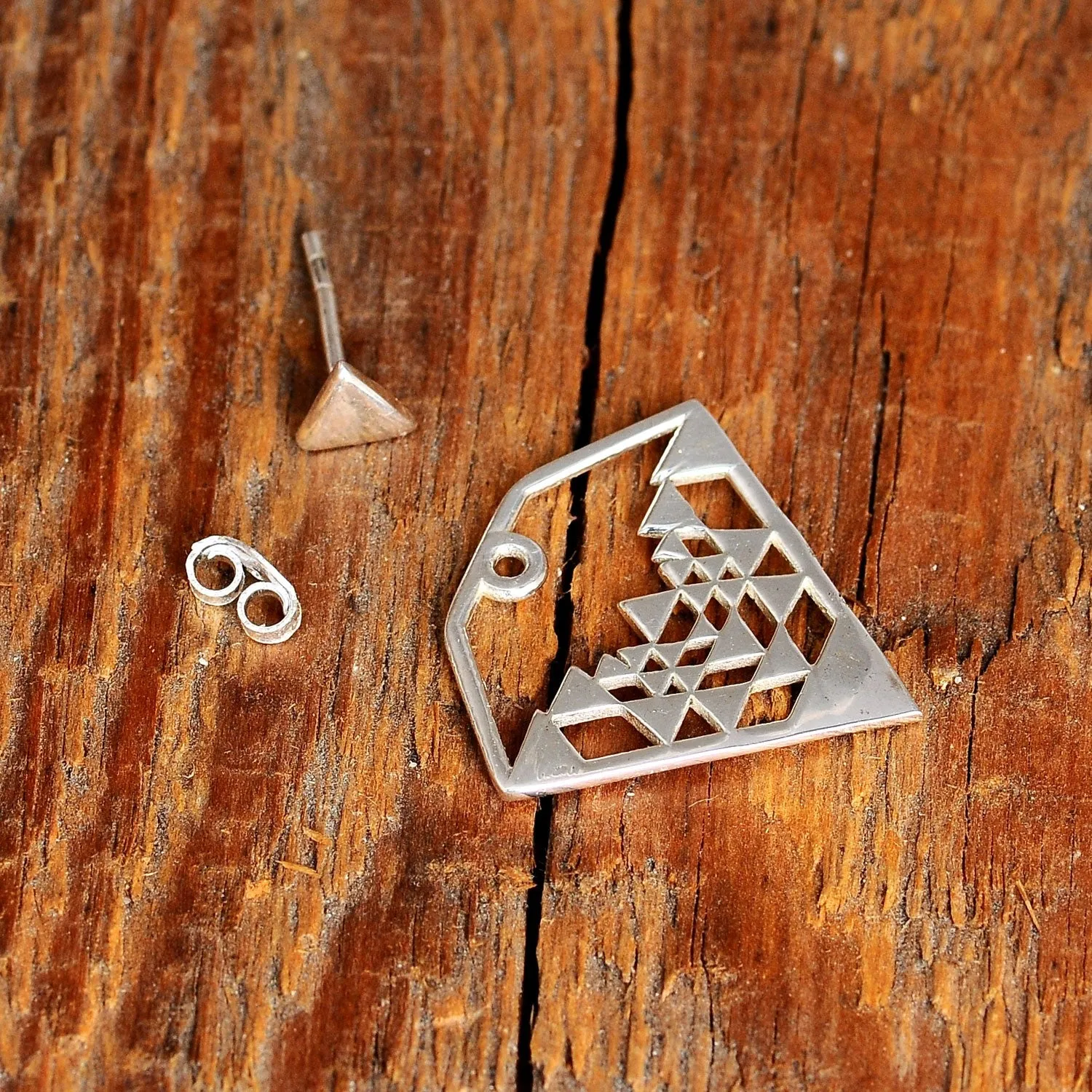 Geometric Ear Jacket Sterling Silver
