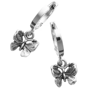 Giovanni Raspini 925 silver earrings Huggie butterfly 10703