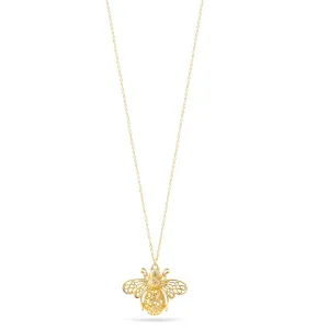 GOLD BEE PENDANT NECKLACE #SWKK-11881GD (EA7)