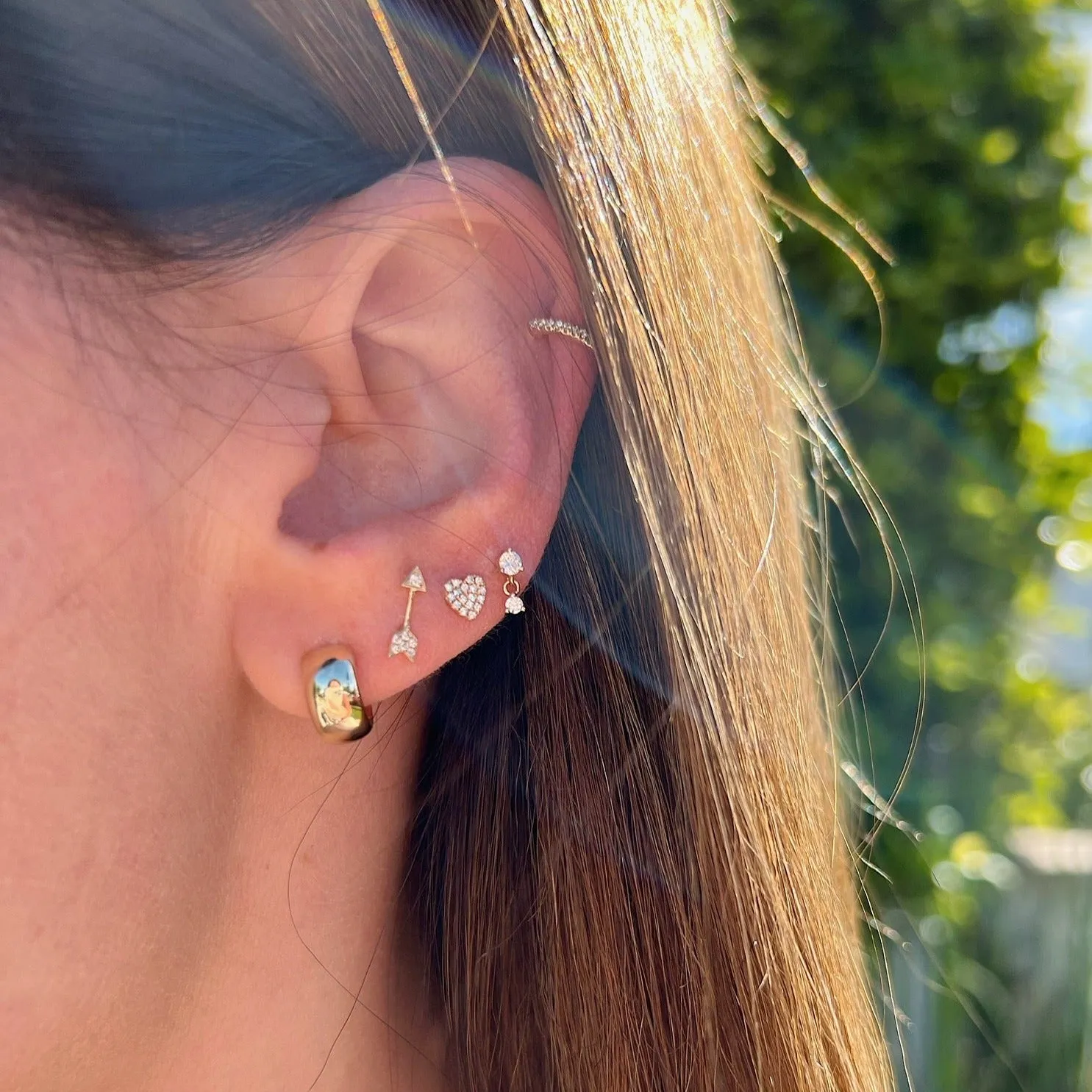 Gold Bubble Huggie Earrings