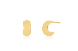 Gold Bubble Huggie Earrings
