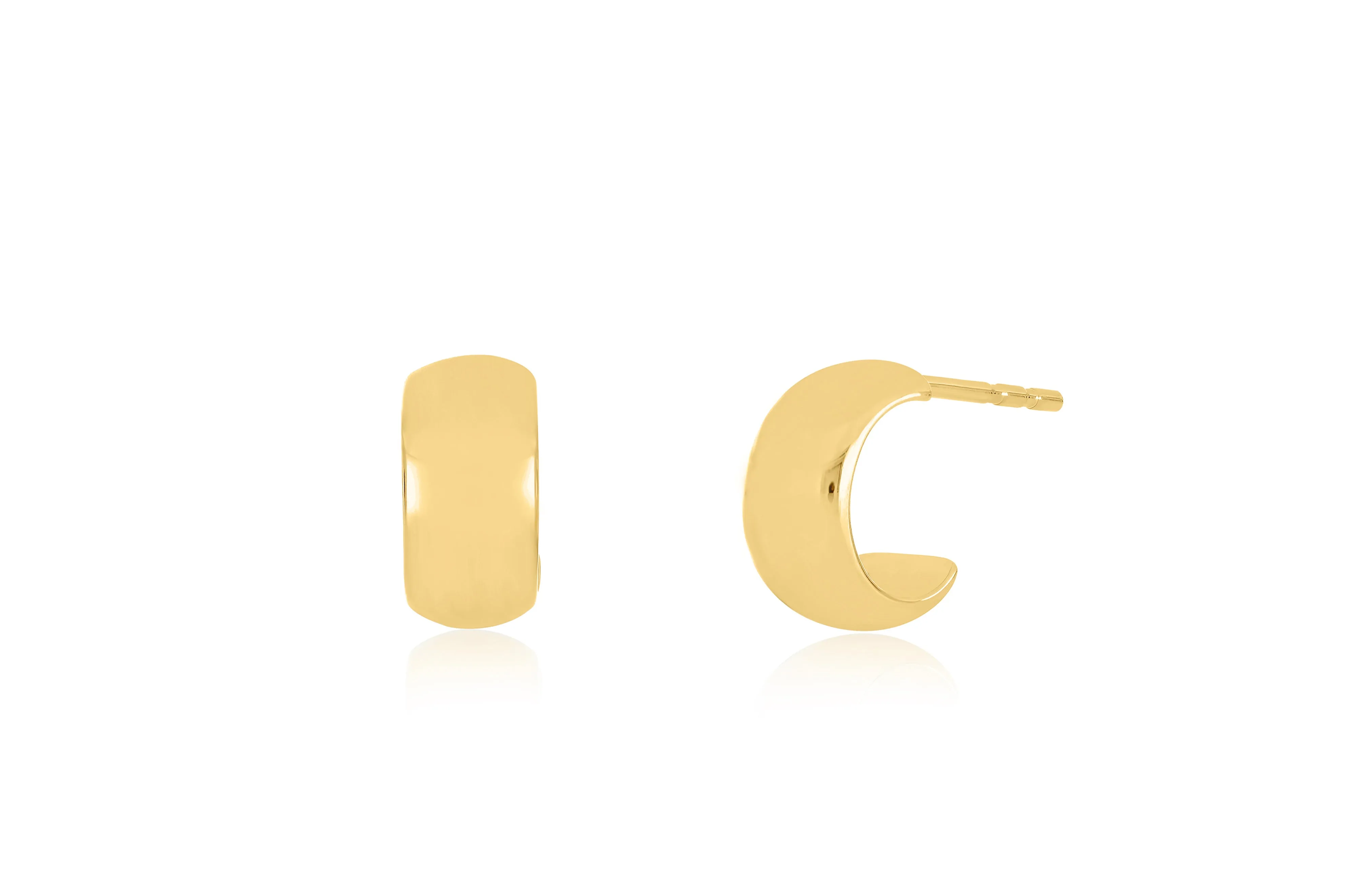 Gold Bubble Huggie Earrings