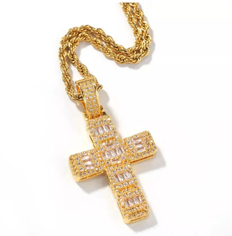 Gold Cross Pendant | Cross Pendant | Mens Cross Necklace