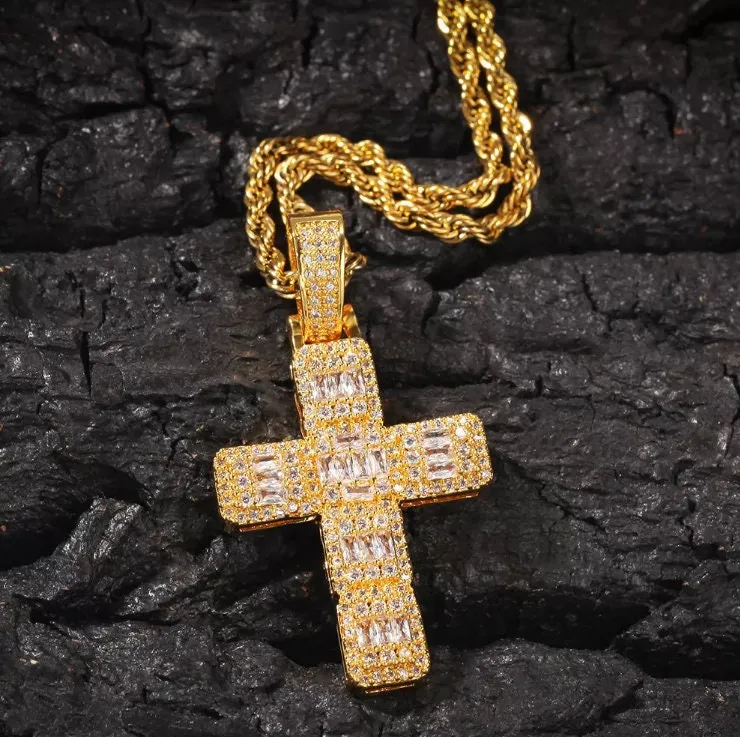 Gold Cross Pendant | Cross Pendant | Mens Cross Necklace