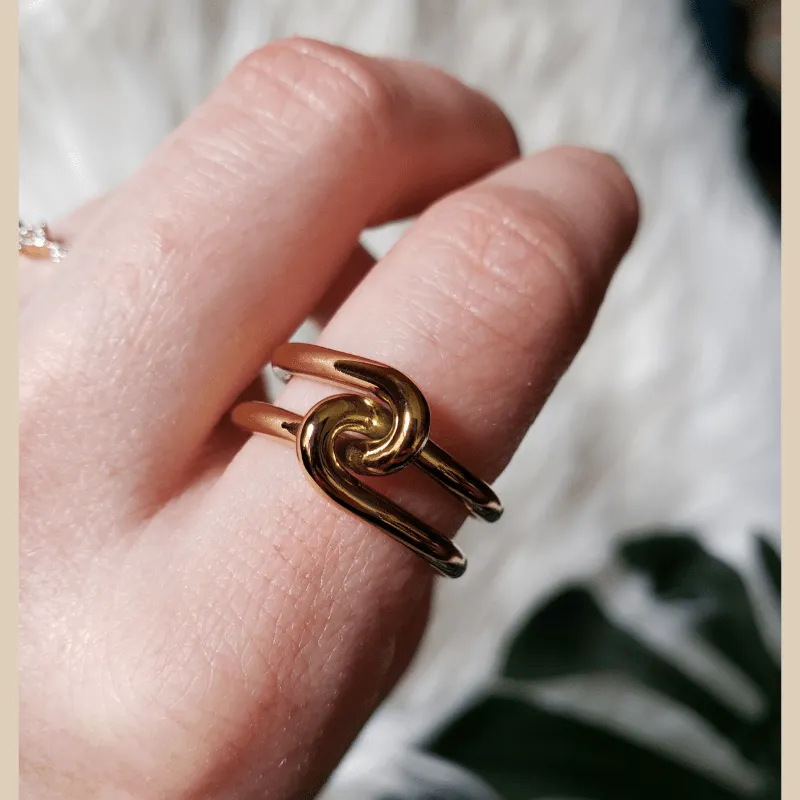 Gold Double Knot Ring