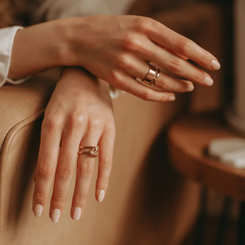 Gold Double Knot Ring