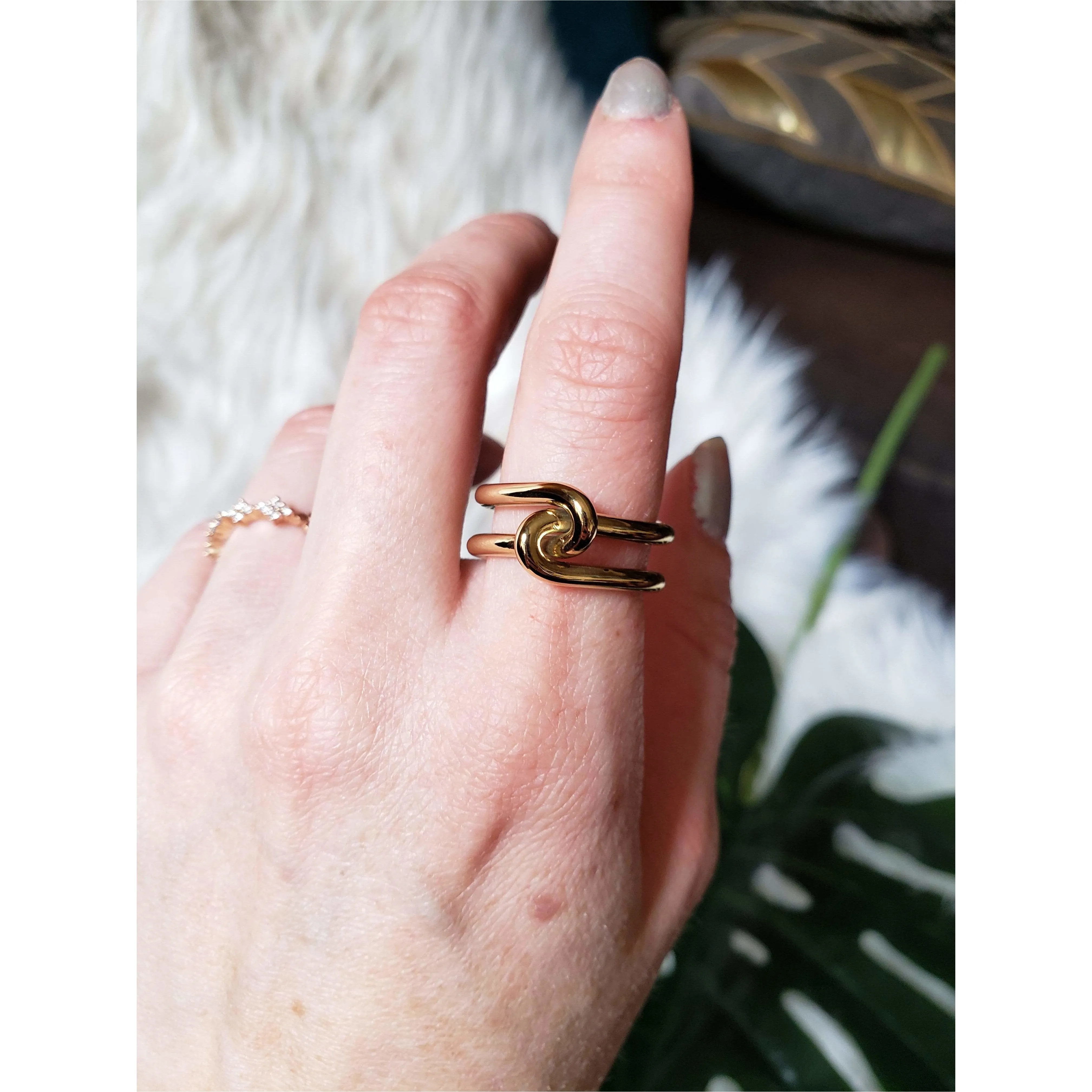 Gold Double Knot Ring