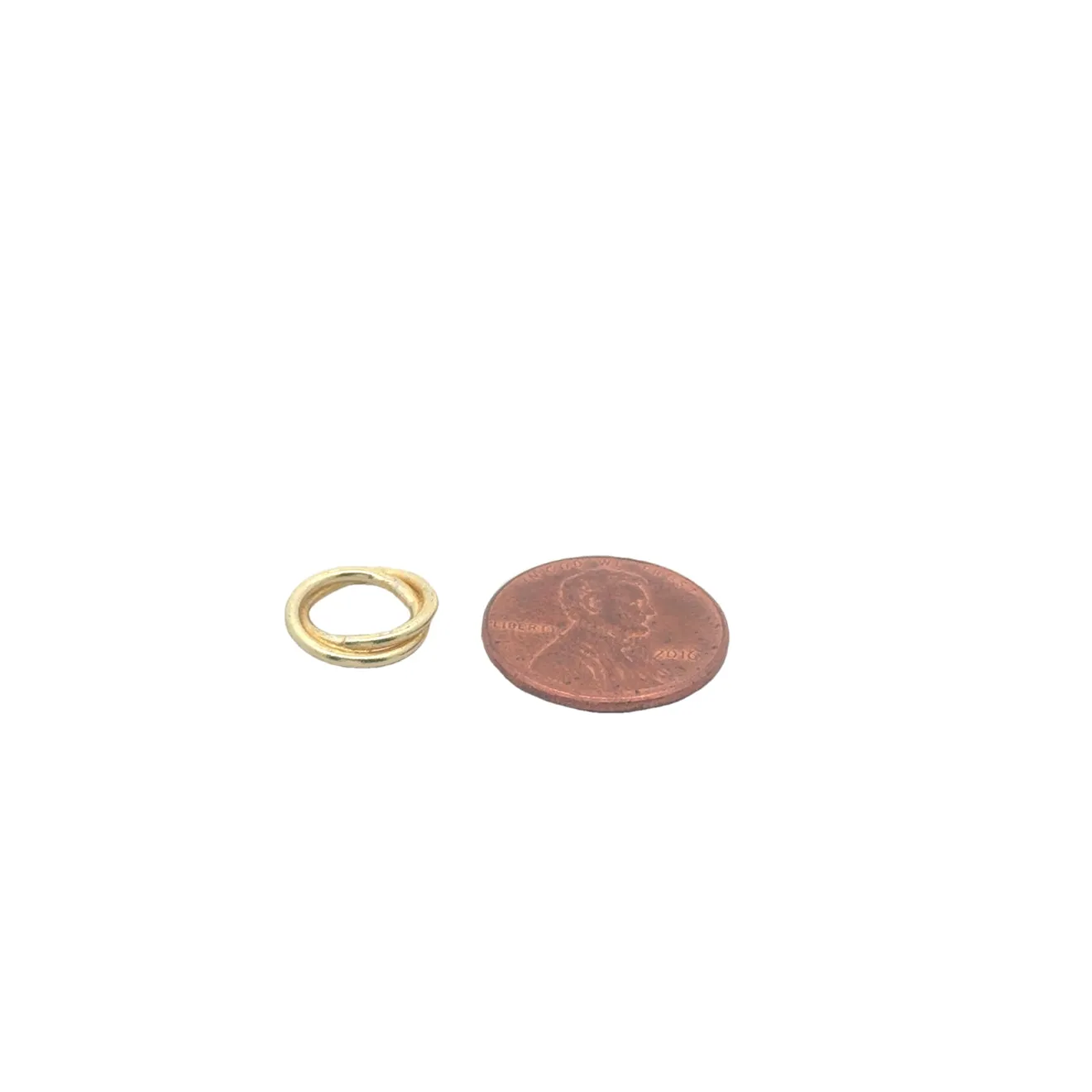 Gold Finish or Silver Plated Plain Twisted Rings, Love Knots , E-coated, Designer's Rings, Available in 4 sizes- 6mm, 8mm, 10mm, 12mm