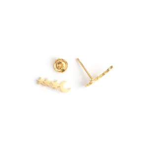 Gold Moon And Star Ear Climber