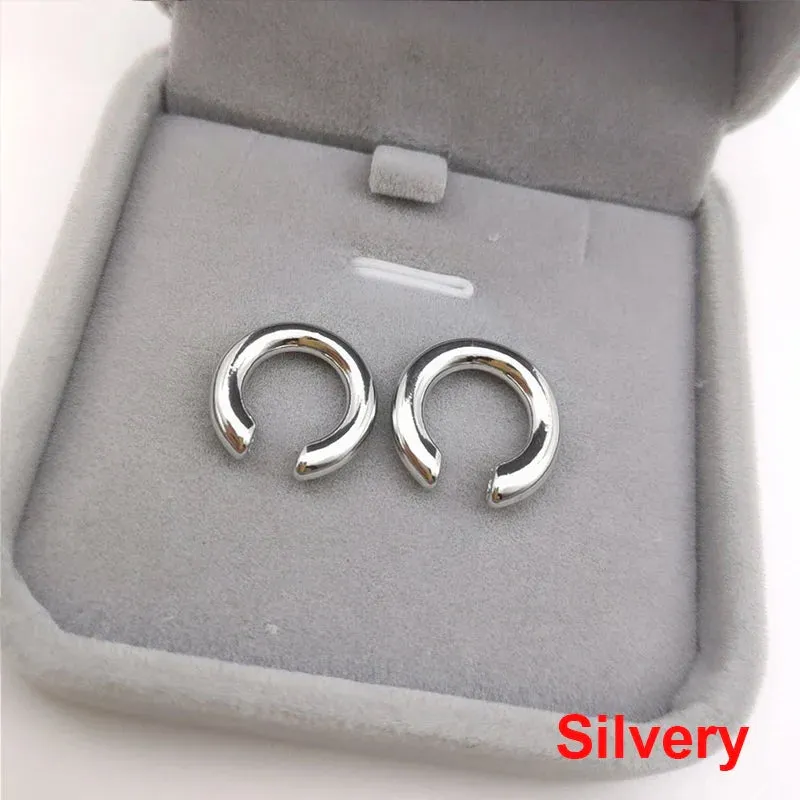 Gold Silver Ear Cuff Without Piercing Ear Clips Earrings For Women Trendy Earring Fake Cartilage Earrings Clip