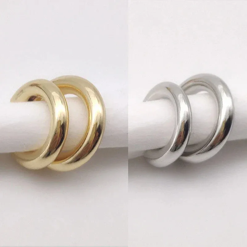Gold Silver Ear Cuff Without Piercing Ear Clips Earrings For Women Trendy Earring Fake Cartilage Earrings Clip