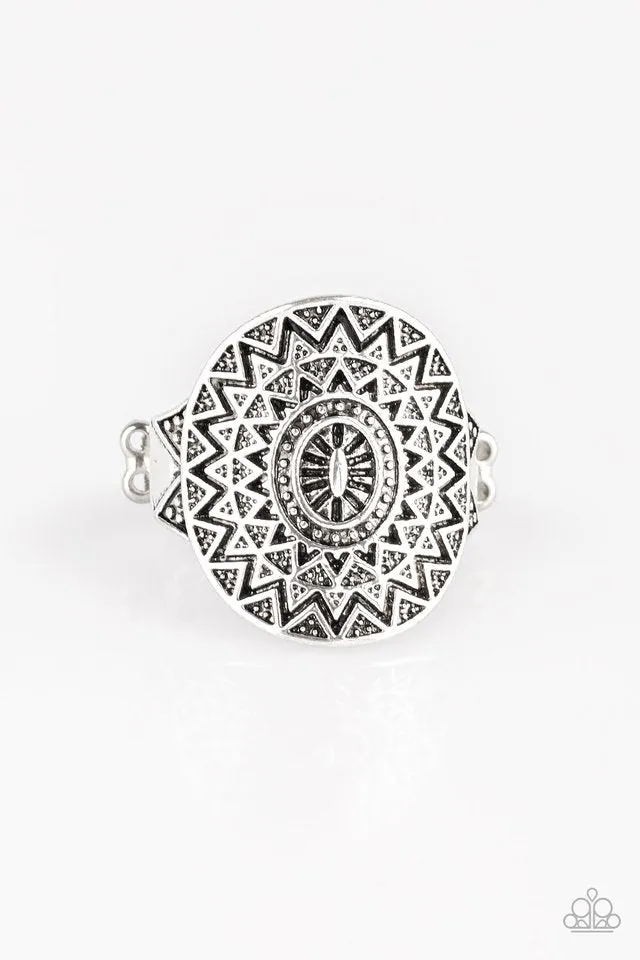 Good For The SOL - Silver - Sun Paparazzi Dainty Ring