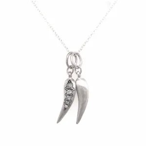 Grey Diamond Little Chili Pendant Necklace