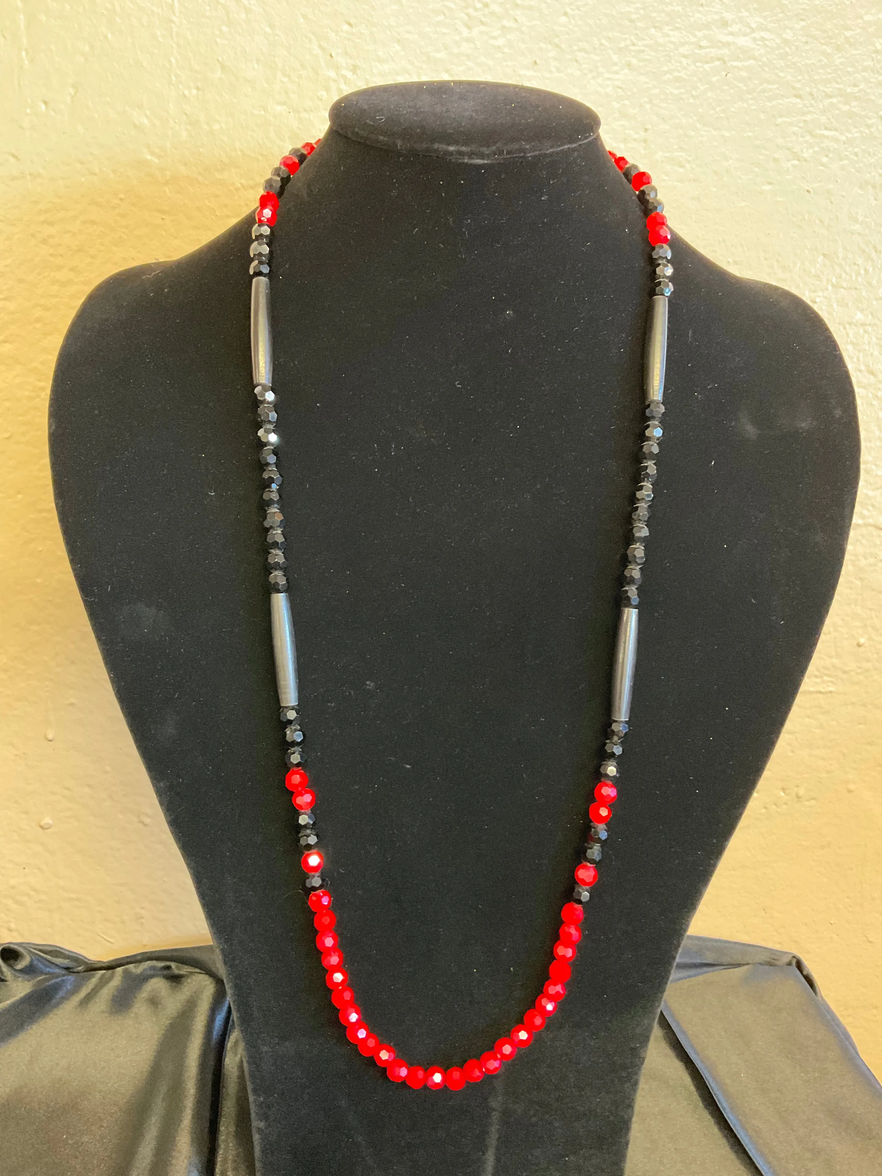 Hairpipe and Glass Beads Necklaces