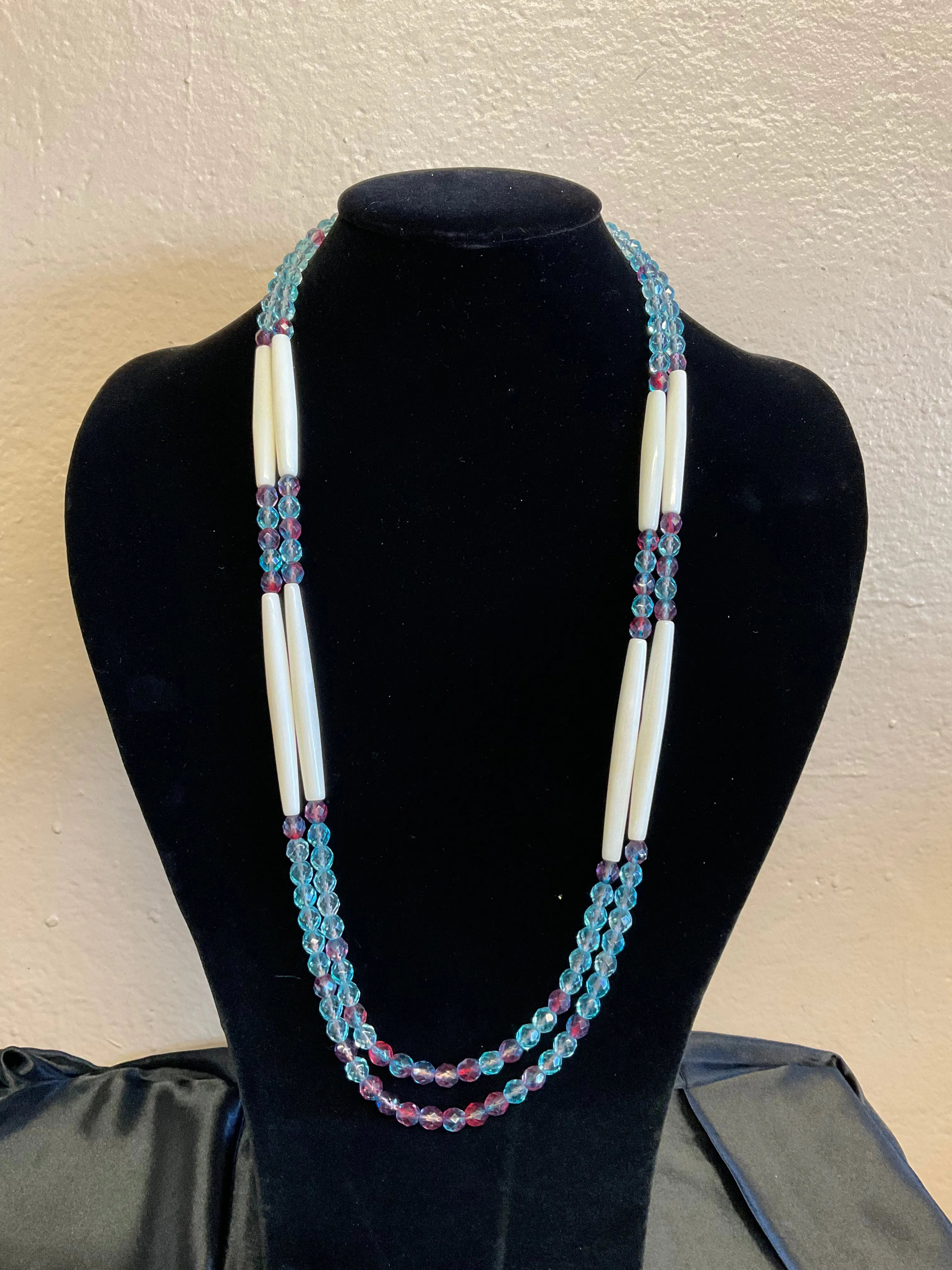 Hairpipe and Glass Beads Necklaces