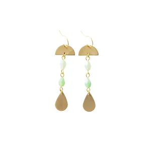 Half Moon Green Earrings