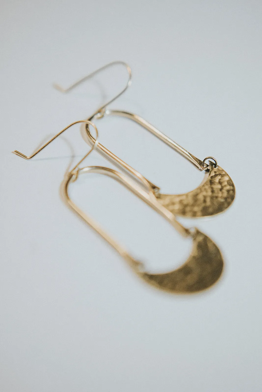 Hammered Crescent Earrings