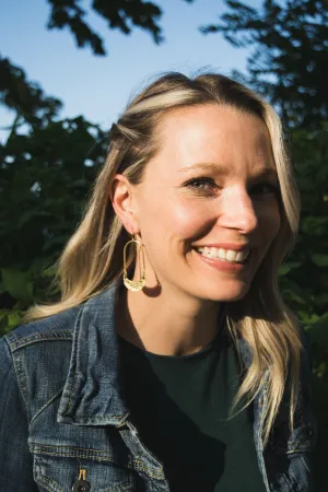 Hammered Crescent Earrings