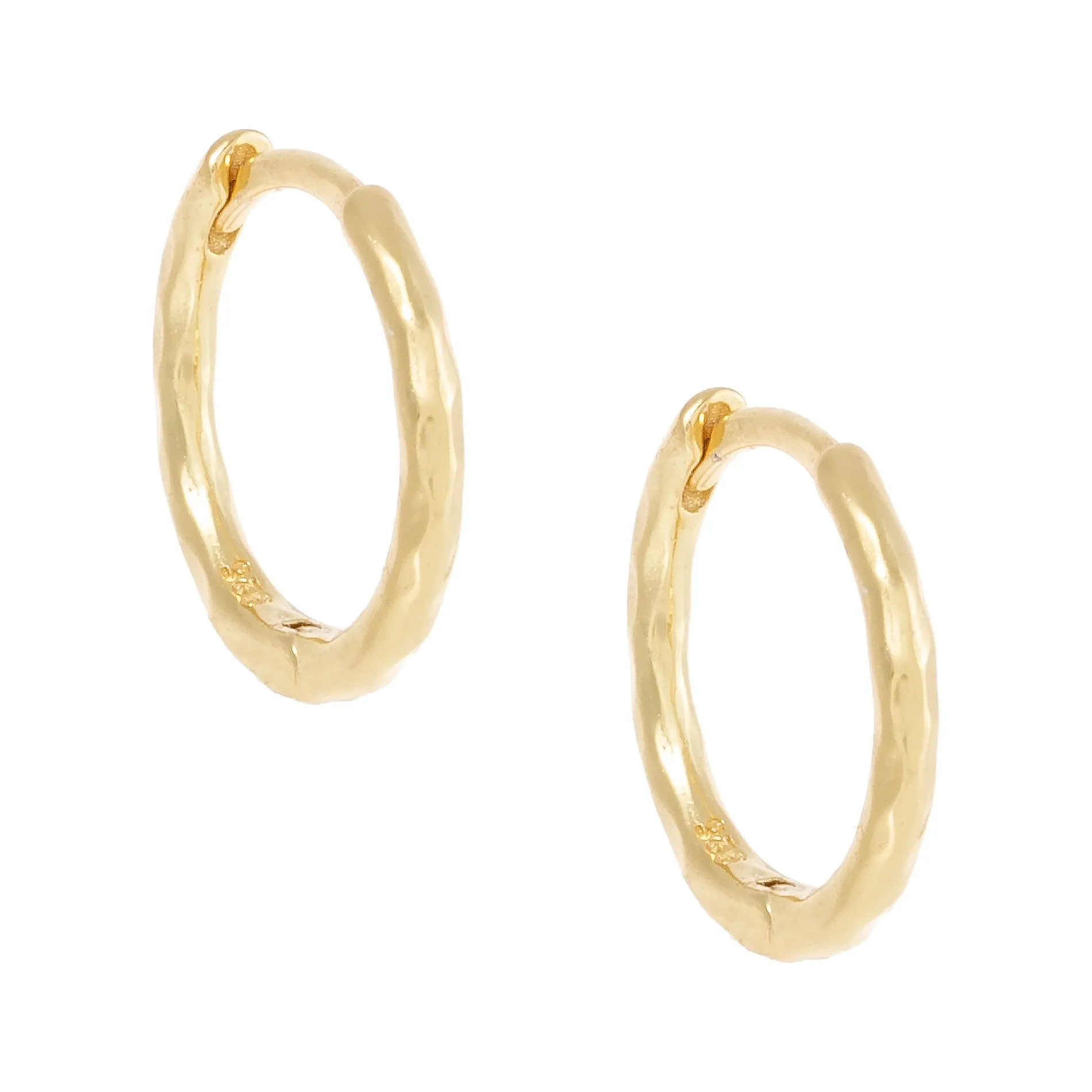 Hammered Huggie Earring