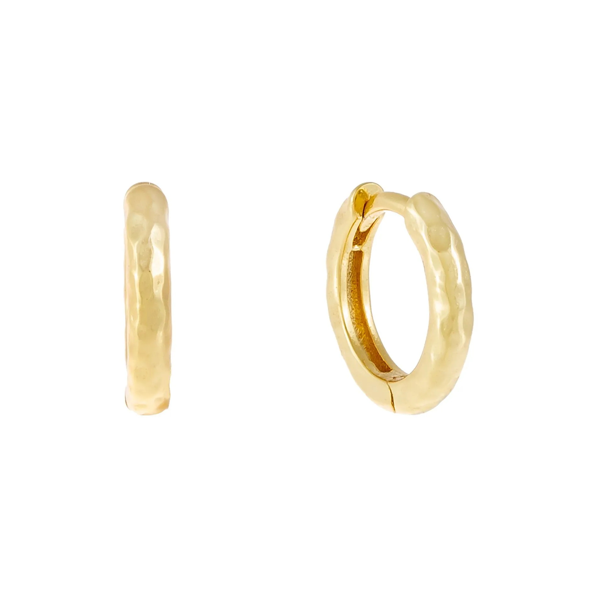 Hammered Huggie Earring