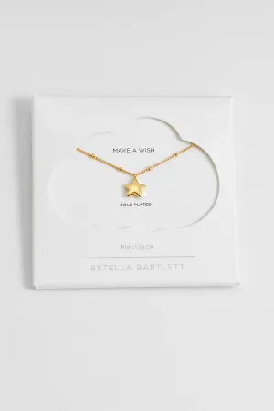 Hand Drawn Star Pendant On Beaded Chain