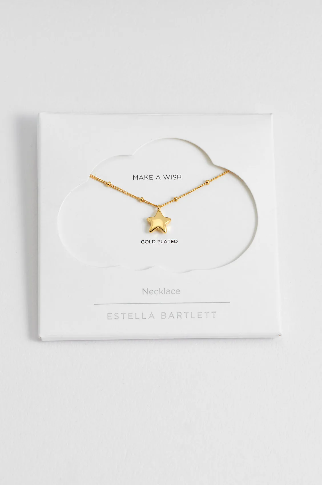 Hand Drawn Star Pendant On Beaded Chain