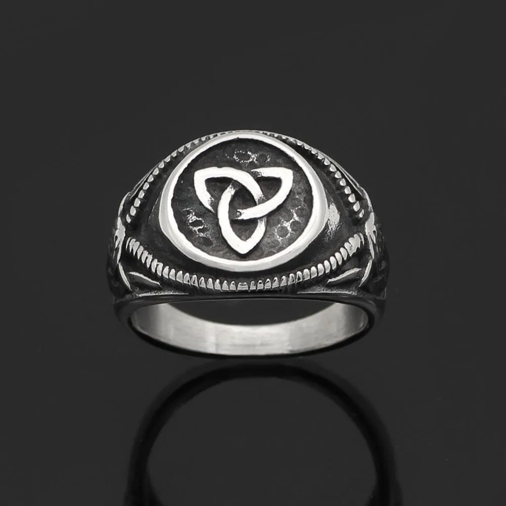 Handmade Triquetra Stainless Steel Ring