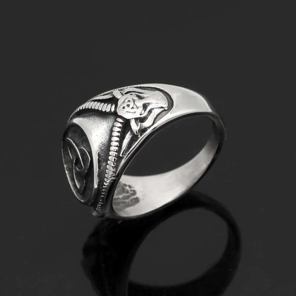Handmade Triquetra Stainless Steel Ring