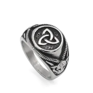 Handmade Triquetra Stainless Steel Ring