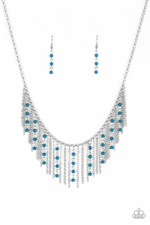Harlem Hideaway Blue Paparazzi Necklace