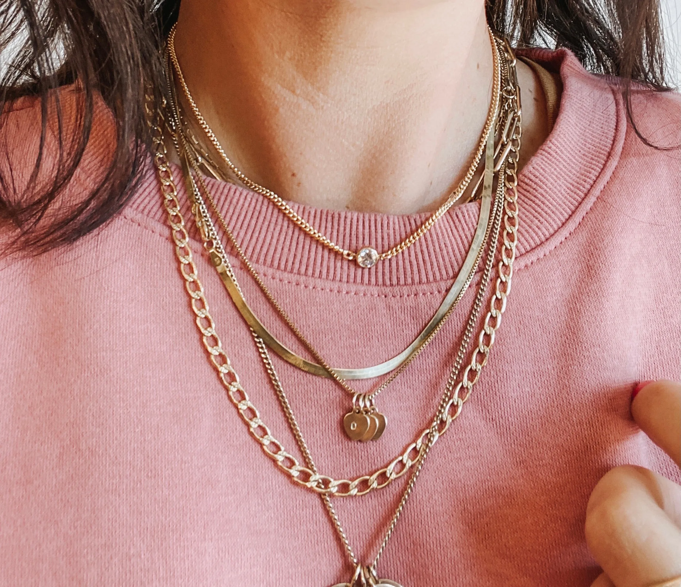 HARPER CURB CHAIN WITH DIAMOND