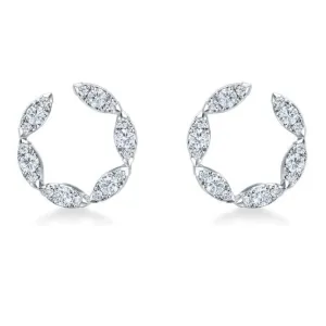 Hearts On Fire 18k White Gold Aerial Marquis Wrap Diamond Earrings