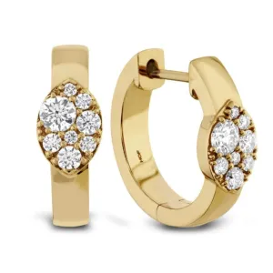 Hearts on Fire 18K Yellow Gold Tessa Navette Diamond Hoop Earrings