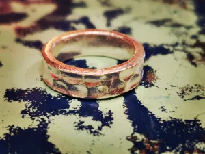 Hill tribe chunky hammered band