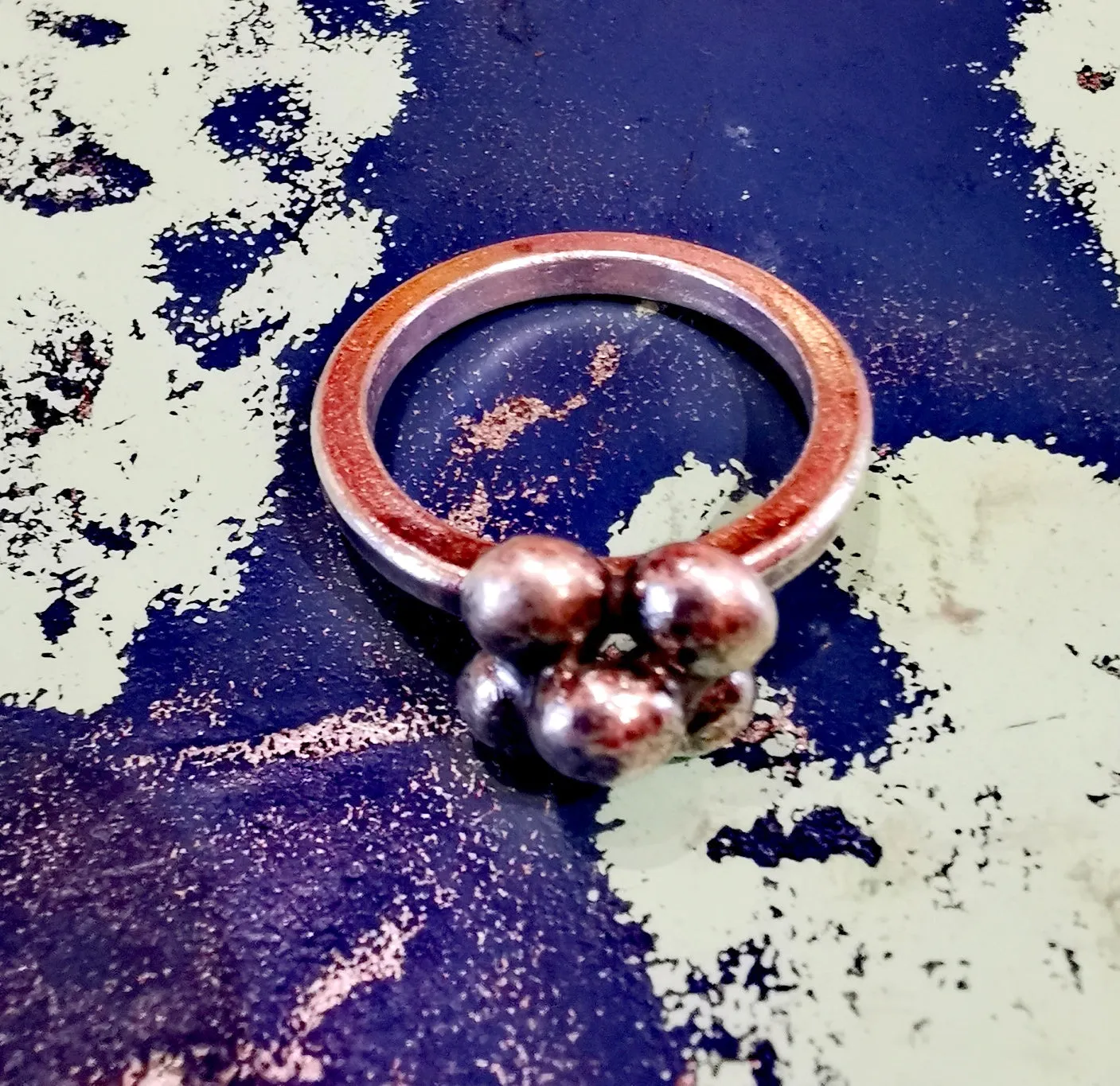 Hill tribe flower ring