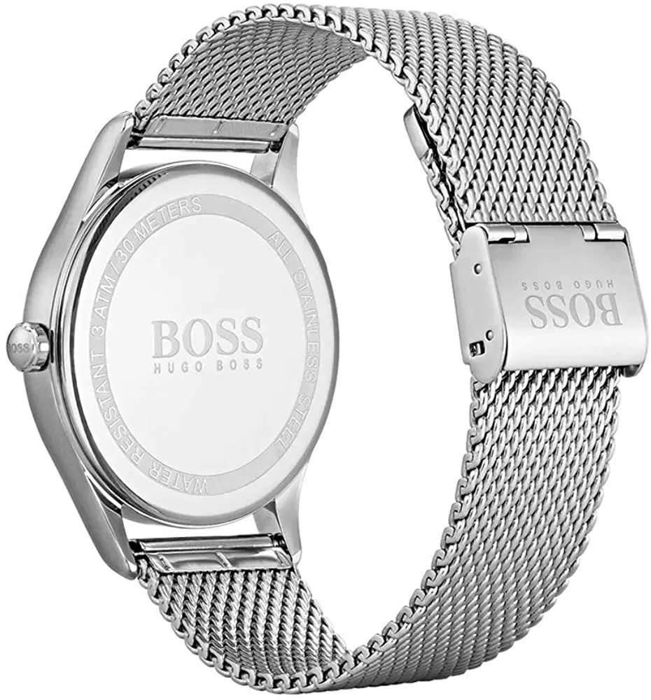 Hugo Boss Men's Governor Black Dial Mesh Bracelet Watch 1513601