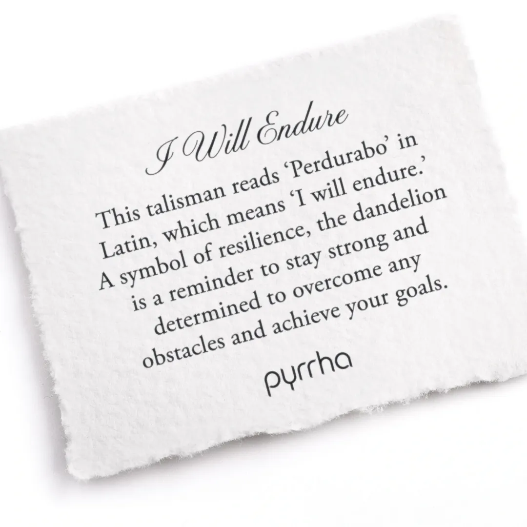 I Will Endure Talisman Necklace