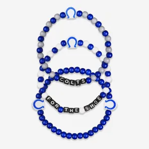 Indianapolis Colts 3 Pack Beaded Friendship Bracelet