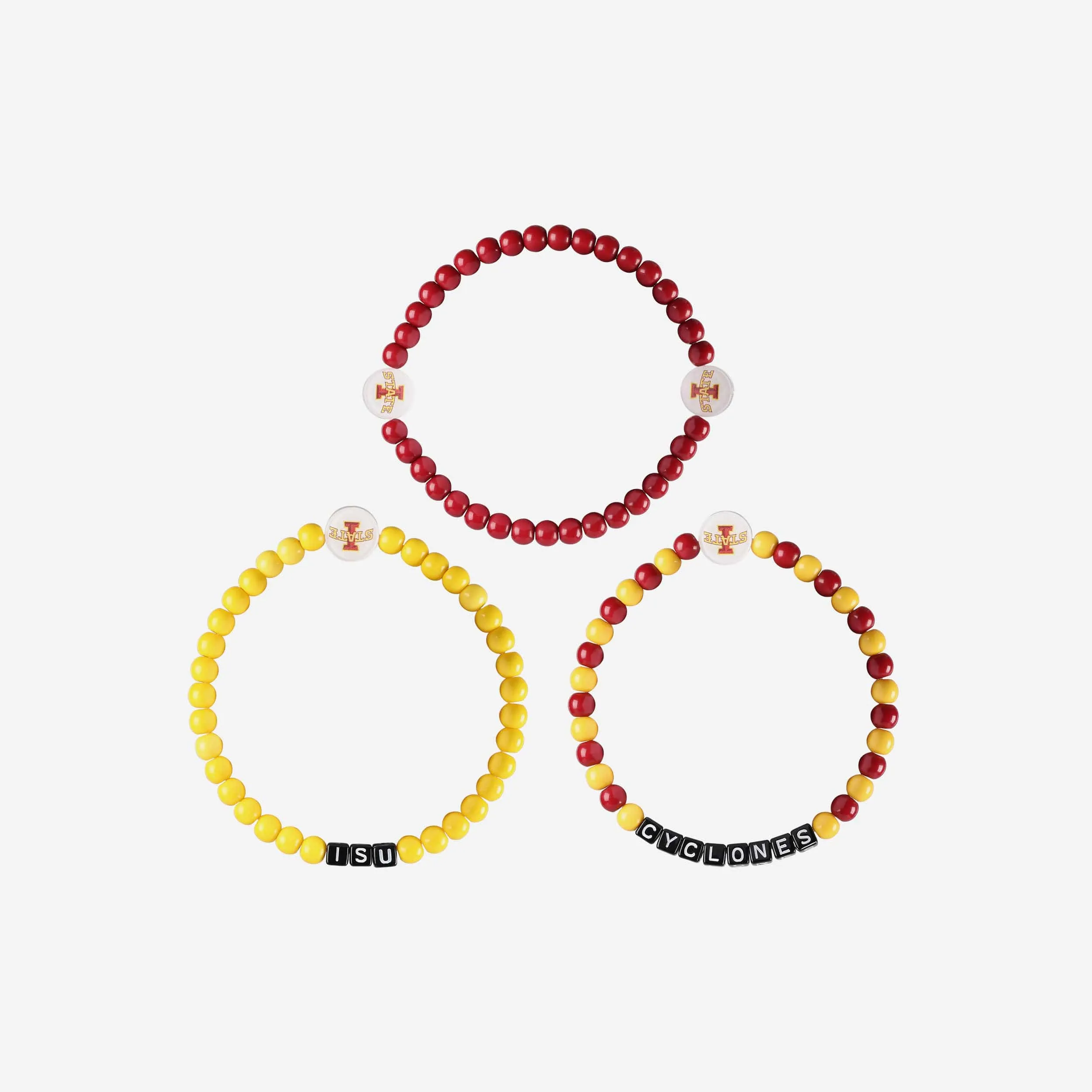 Iowa State Cyclones 3 Pack Beaded Friendship Bracelet