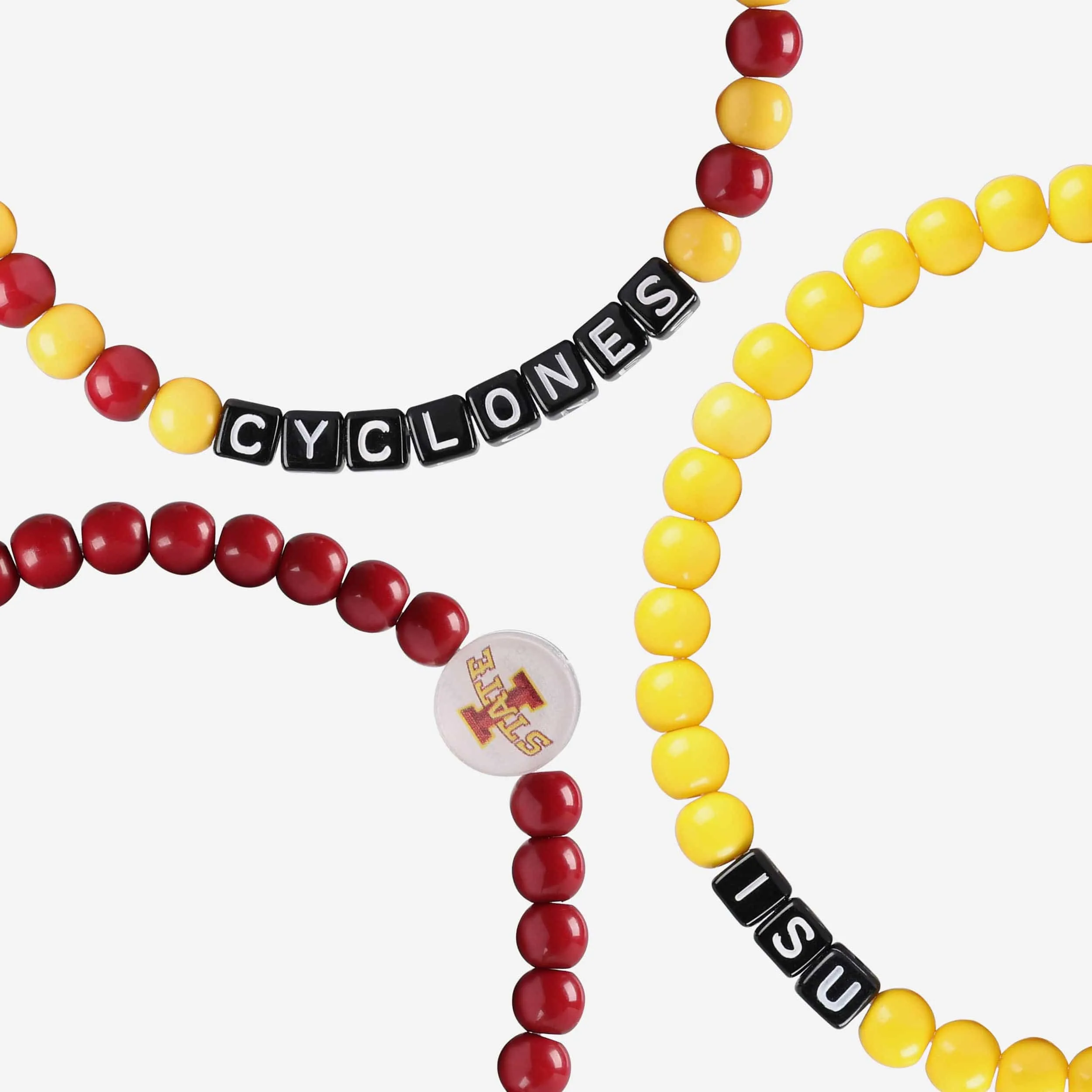 Iowa State Cyclones 3 Pack Beaded Friendship Bracelet